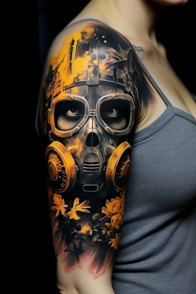 em999 gas mask tattoos with smoke black bedroom furniture sets 62f77219 1fa1 4b88 9678 e9a60f7d2105
