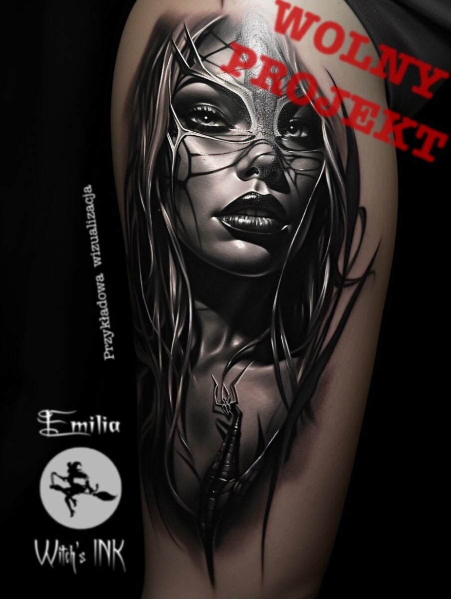 em999. the thigh of someone with a spider tattoo in the style o 5fc453a6 e9ac 4ba4 913e 418289b66f3c