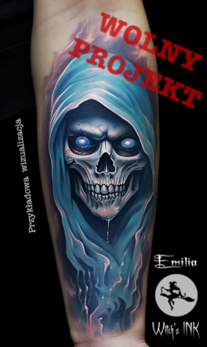 Projekt tatuażu czaszka