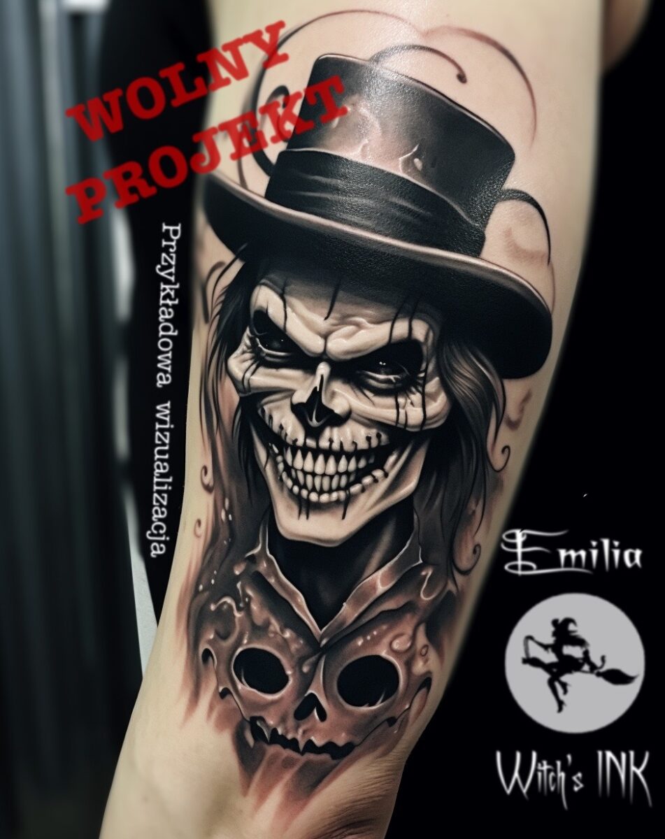 Projekt tatuażu joker