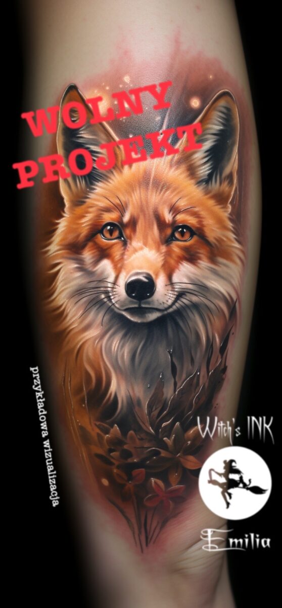 Projekt tatuażu lis(4)