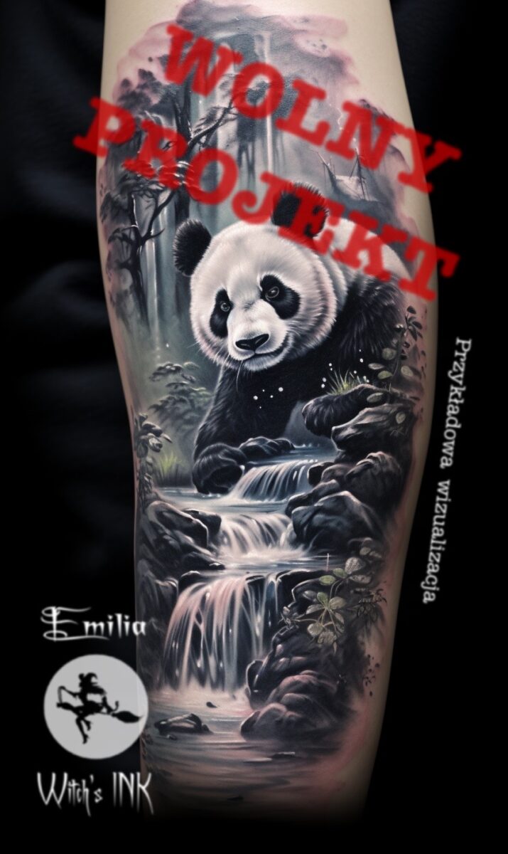 Projekt tatuażu panda(1)