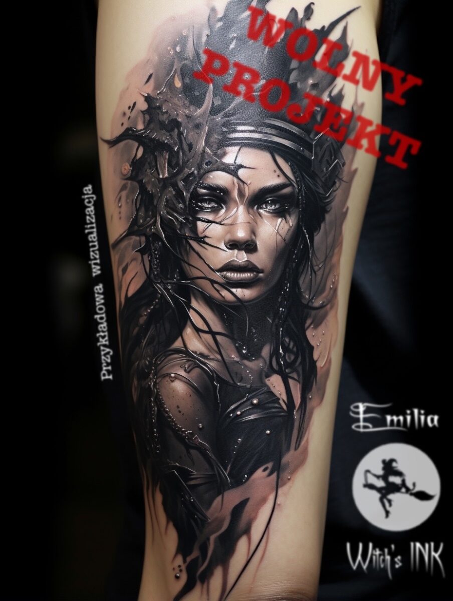 Projekt tatuażu Projekt tatuażu kobieta