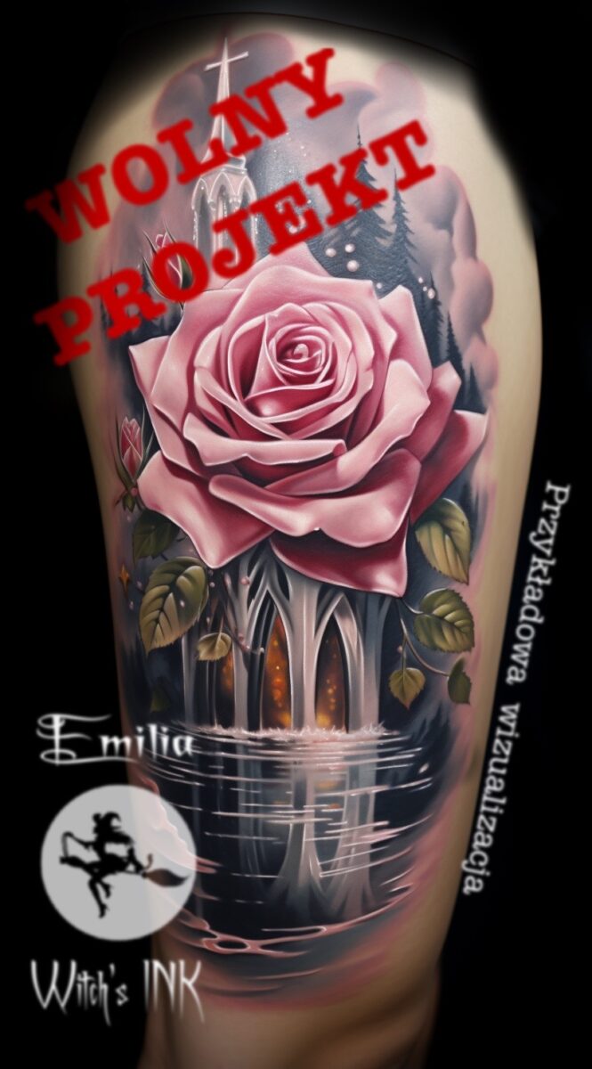 Projekt tatuażu róże(2)