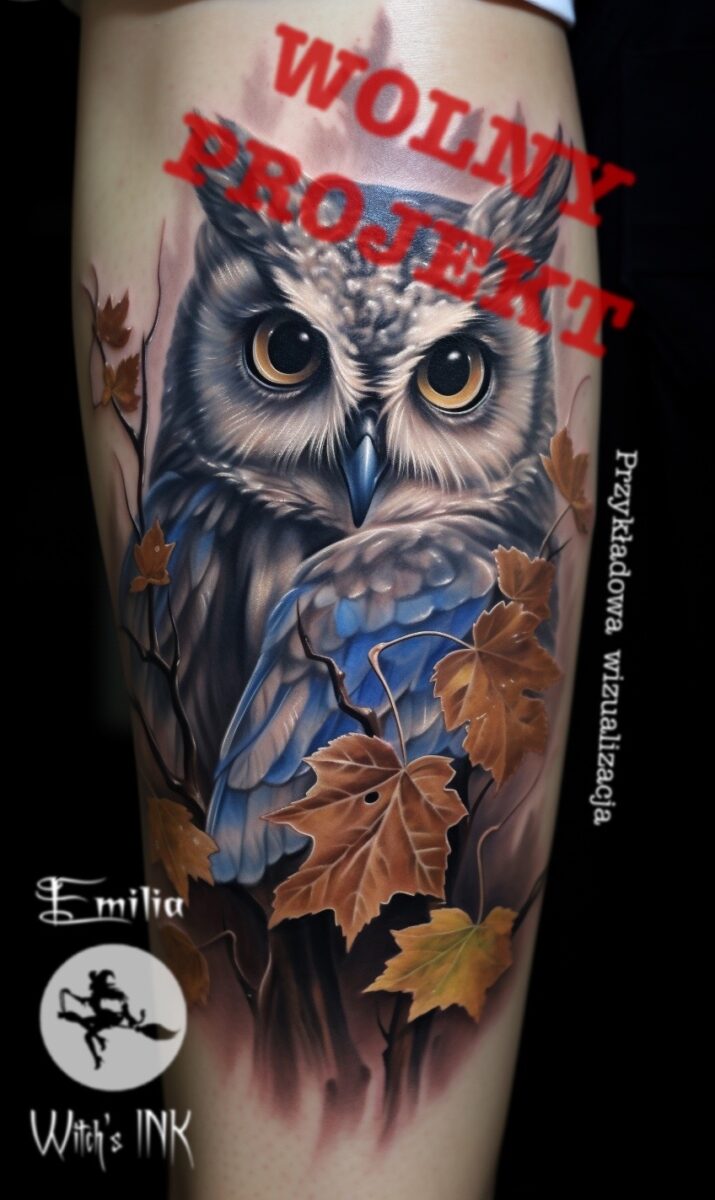 Projekt tatuażu sów