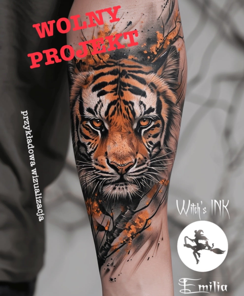 Projekt tatuażu tygrys(10)