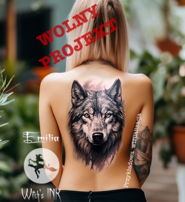 Projekt tatuażu wilk(10)