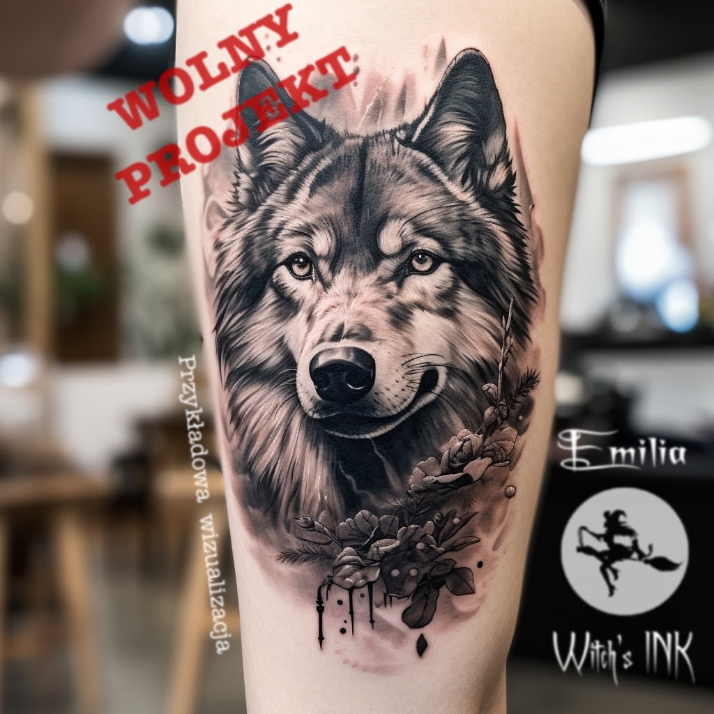 Projekt tatuażu wilk(13)