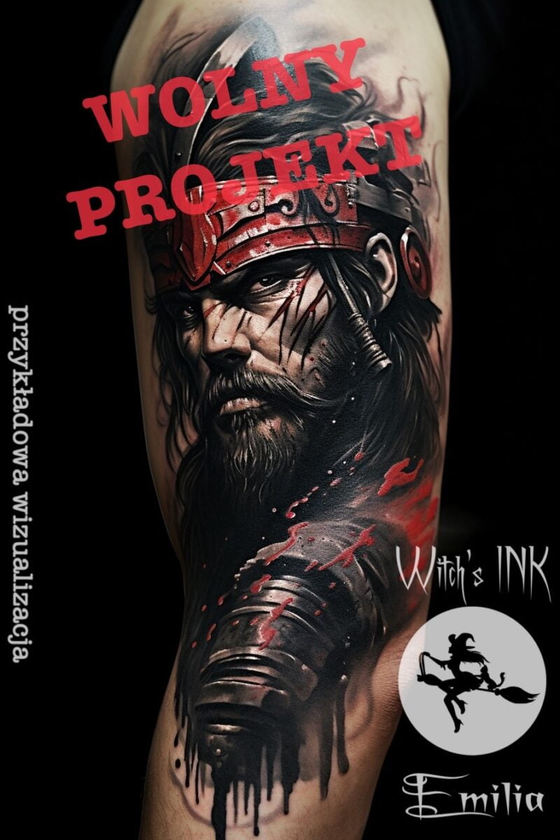 Projekt tatuażu wojownik