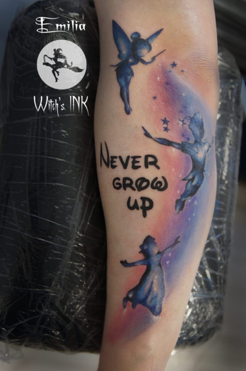 tatuaz bajkowy piotrus pan